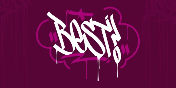 新潮词最佳抽象嘻哈手写涂鸦城市风格矢量插图图片下载