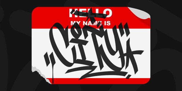 涂鸦风格贴纸你好，我的名字是一些街头艺术字母矢量插图图片下载