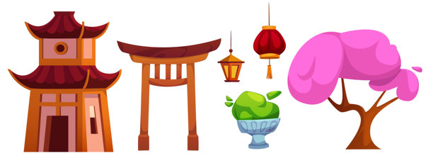 中国乡村或城镇的传统元素。图片下载