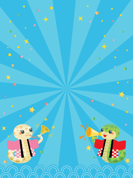 日本蛇年新年促销横幅图片下载