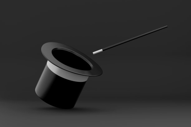 魔术师的帽子和棍子图片下载