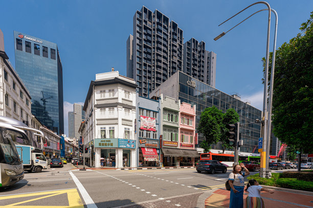 唐人街有著名的中国建筑、餐馆和装饰。许多游客在那里找到正宗的食物，衣服和其他东西，人们从事日常活动。图片下载