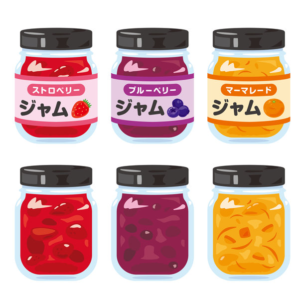 瓶装果酱套装图片下载