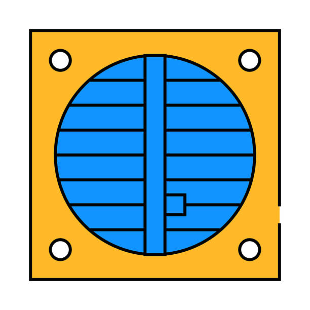 通风维修图标彩色插图图片下载