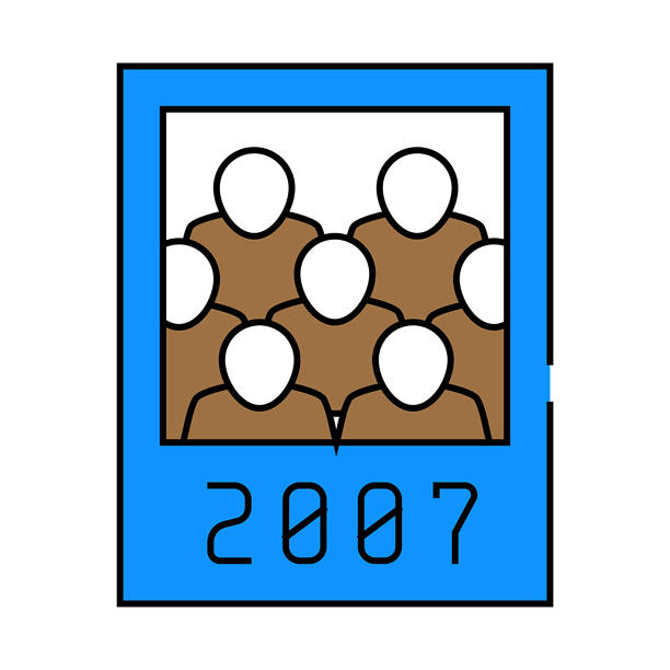 毕业照招牌图标彩色插图图片下载