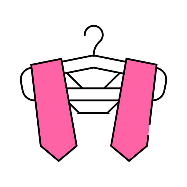 毕业偷标志图标彩色插图图片下载