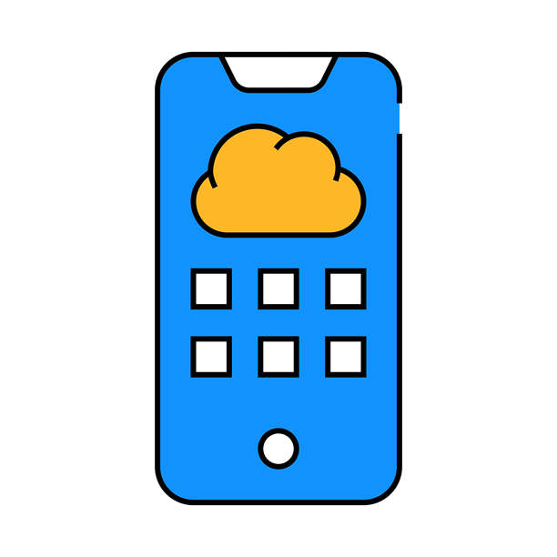 云存储手机文件图标彩色说明图片下载