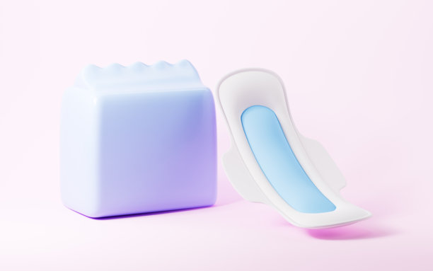 月经垫模型，护垫模型，3d渲染。图片下载