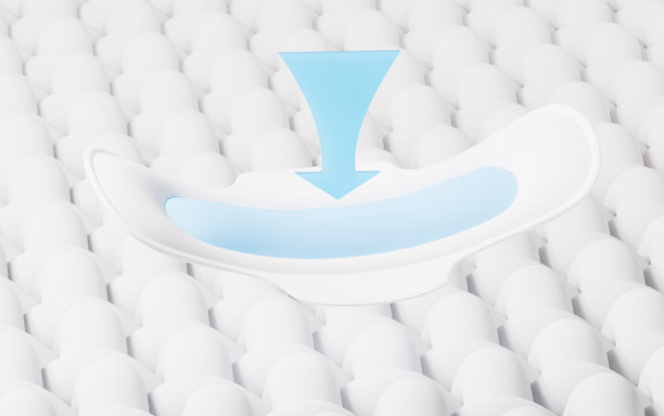 白色月经垫，舒适透气，3d渲染。图片下载