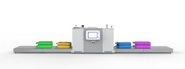 机场的行李扫描机正在扫描行李图片下载