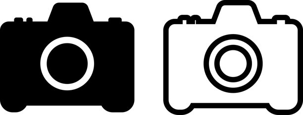 照片相机图标集。相机在平面风格。摄影。矢量隔离透明背景图片下载