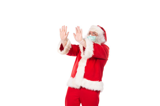 有趣的圣诞老人感冒了。图片下载