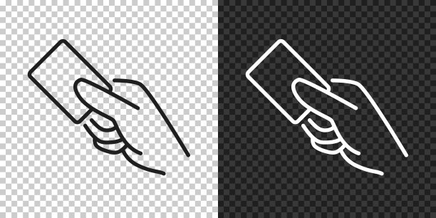 非接触式支付。空白背景上的设计图标图片下载