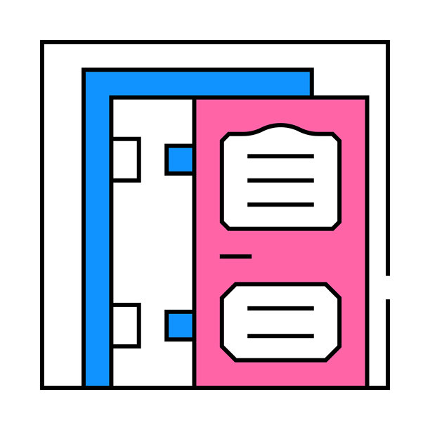 门安装图标彩色插图图片下载