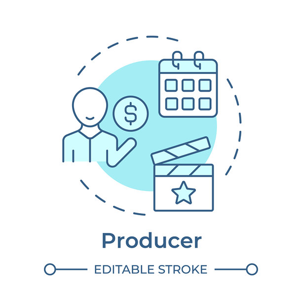 电影制作人多色概念图标图片下载