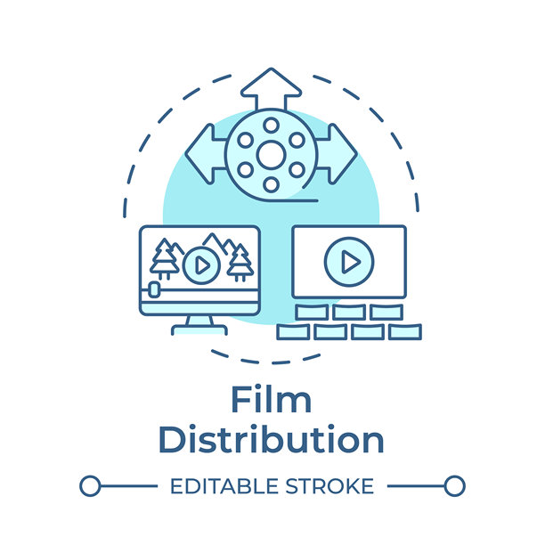 电影发行多色概念图标图片下载