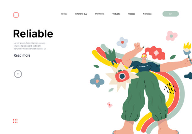 生活无框架，平面矢量概念插图图片下载