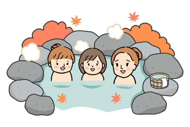 秋天的温泉之旅和我的女性朋友图片下载