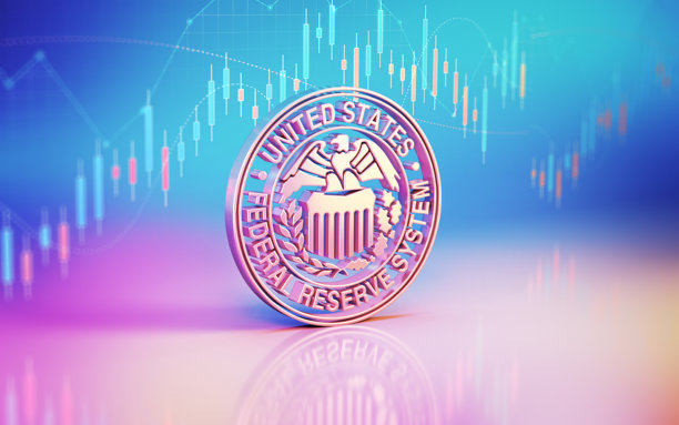 金属光泽联邦储备系统金融背景符号(FED)图片下载
