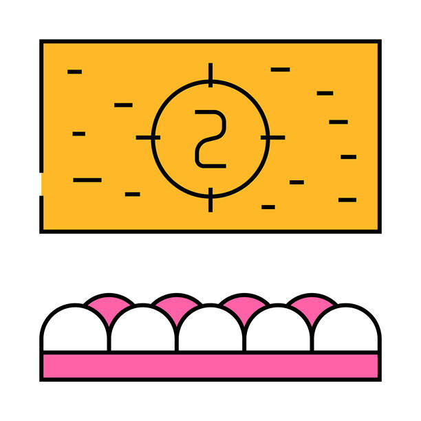 电影节活动图标彩色插图图片下载