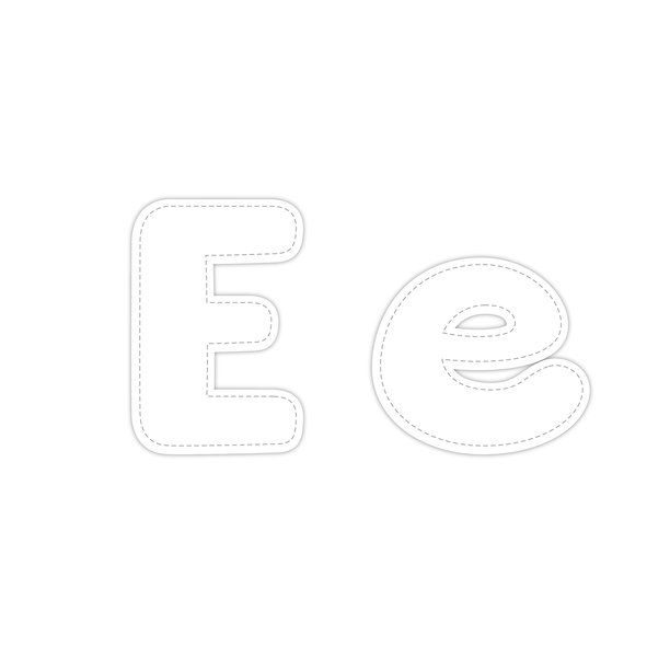 矢量插图紫色字母e糖果光泽泡沫字体字体点对点线条绘制为孩子们学习沿着虚线绘制线条。图片下载