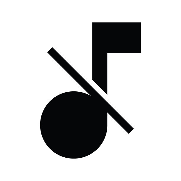 没有音乐图标插图孤立的矢量符号符号图片下载