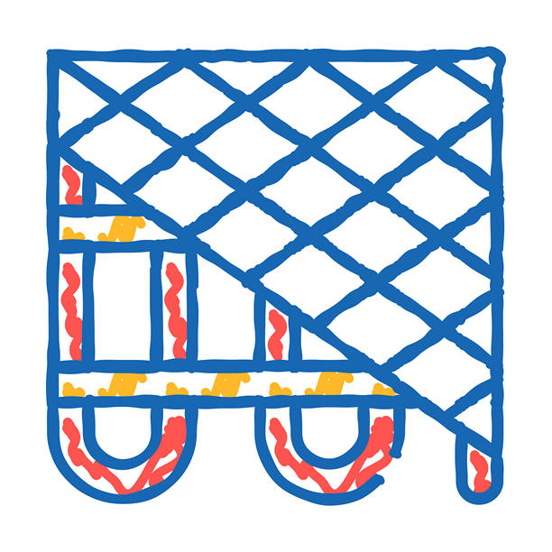 地暖图标涂鸦插画图片下载