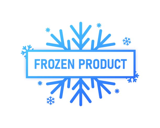 冷冻产品图标。平的风格。矢量图标。图片下载