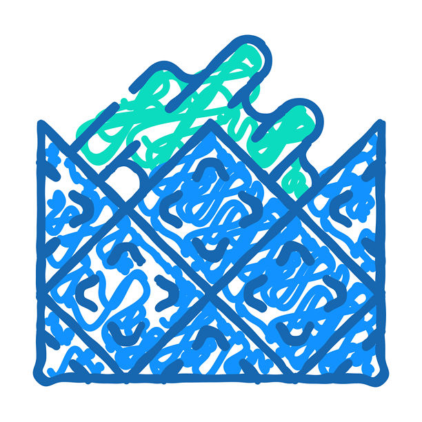 铺瓷砖图标涂鸦插图图片下载
