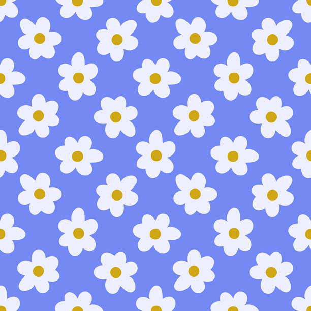 抽象花朵图案矢量背景。现代平面设计与有机的形状。简单的花卉无缝图案。图片下载