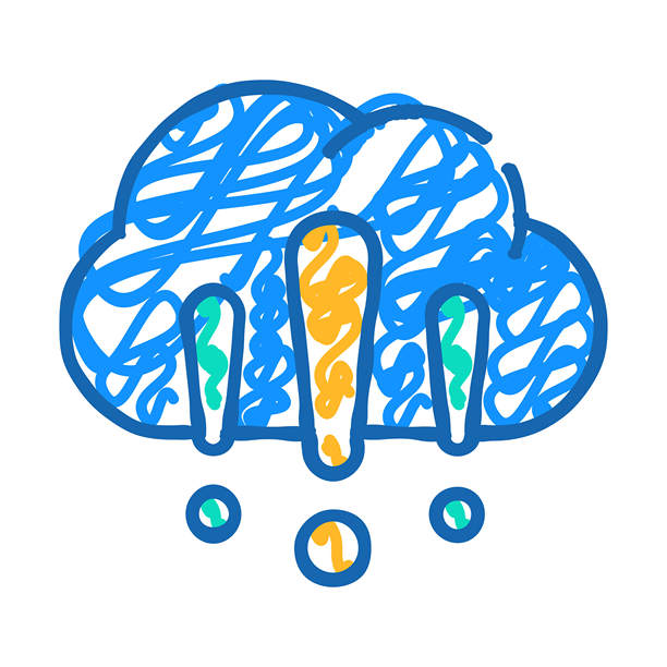云惊叹号图标涂鸦说明图片下载