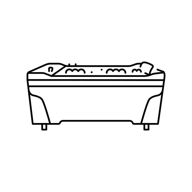 极可意水流按摩浴缸图标。向量孤立元素。图片下载