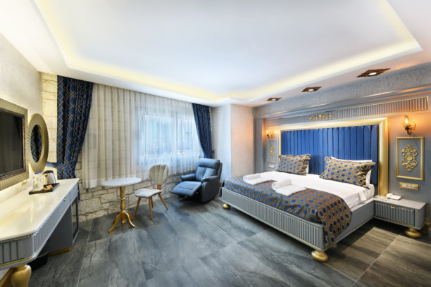 酒店的单人房，装饰现代图片下载