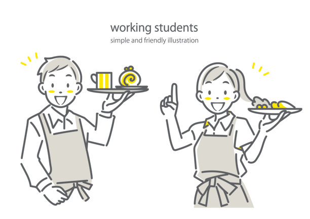 学生在咖啡馆做兼职图片下载