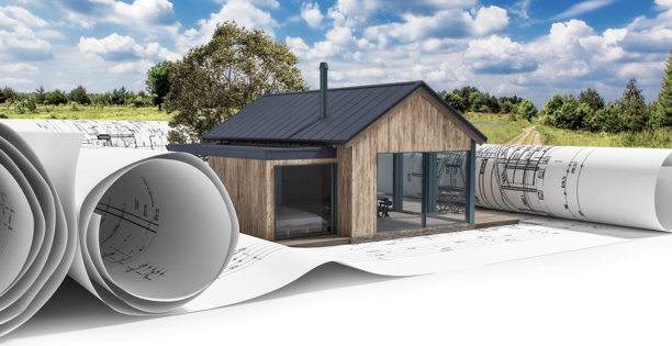 小型独立住宅与景观背景规划-三维可视化图片下载