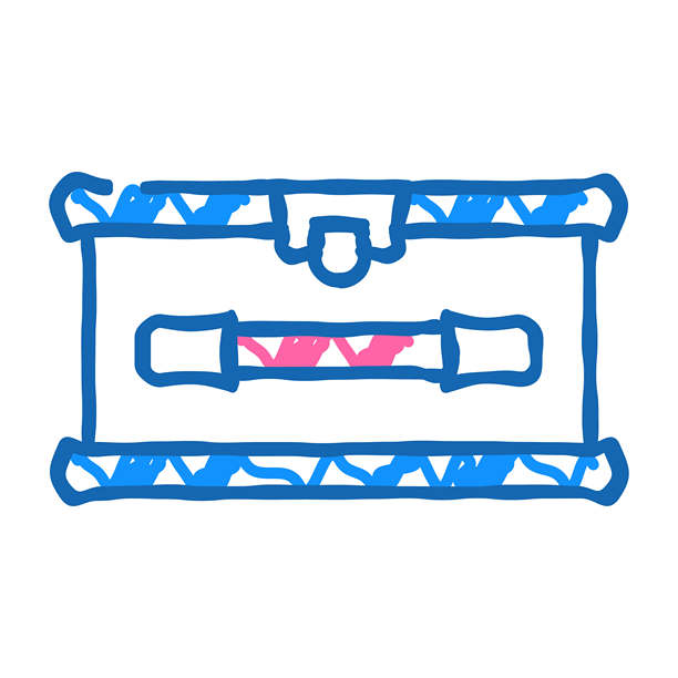 午餐盒与处理图标涂鸦插图图片下载