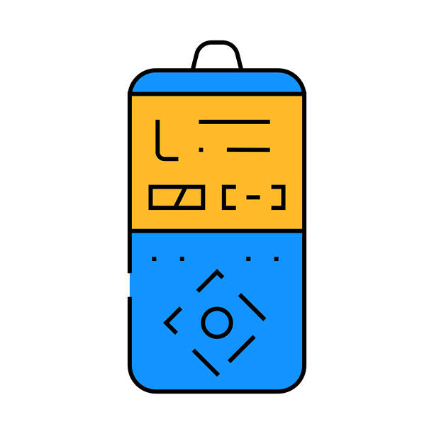 快门释放遥控器图标彩色插图图片下载