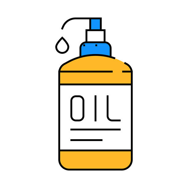 油按摩图标彩色插图图片下载