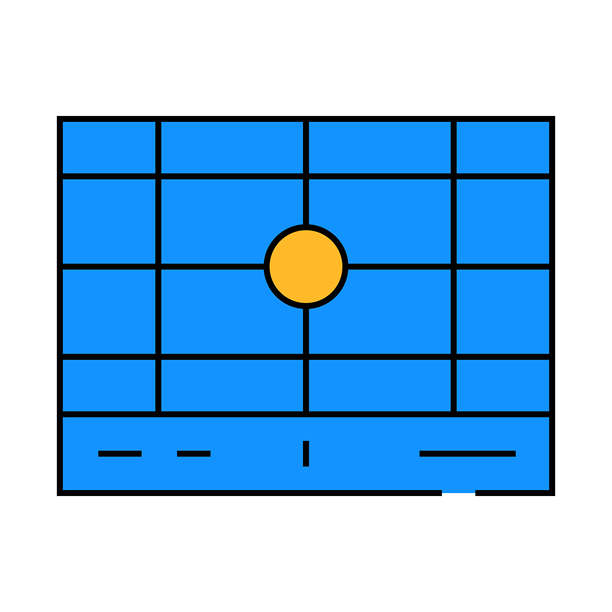 划分网格图标彩色插图图片下载