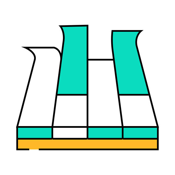 模块化聚乙烯醇覆盖地板图标彩色插图图片下载