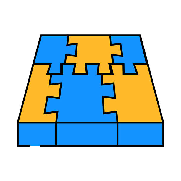橡胶盖地板图标彩色插图图片下载