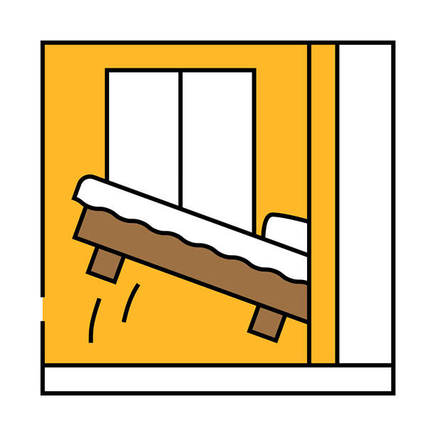 衣柜床图标彩色插图图片下载