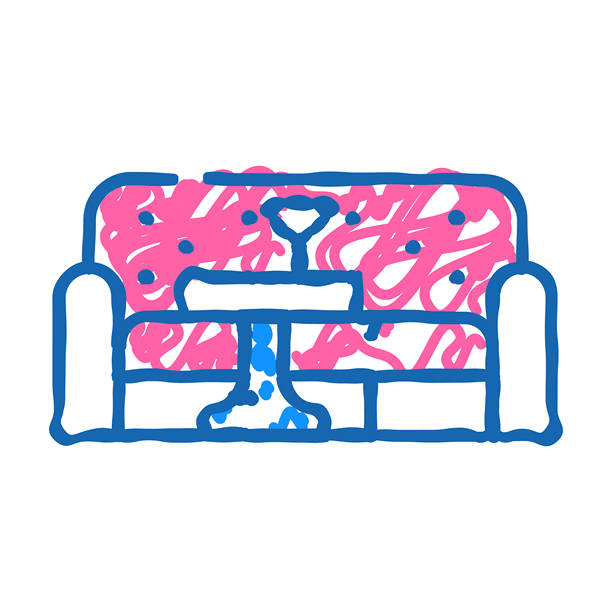 休息区平面图标涂鸦插画图片下载