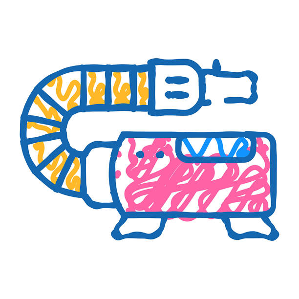 真空美容平面图标涂鸦插图图片下载