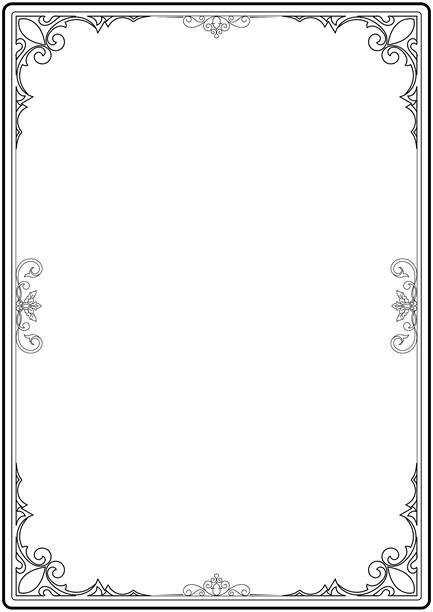 黑色框架的名字标签复古线祈祷框架图案装饰。图片下载