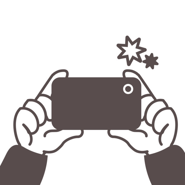 一只手用智能手机拍照的插图图片下载