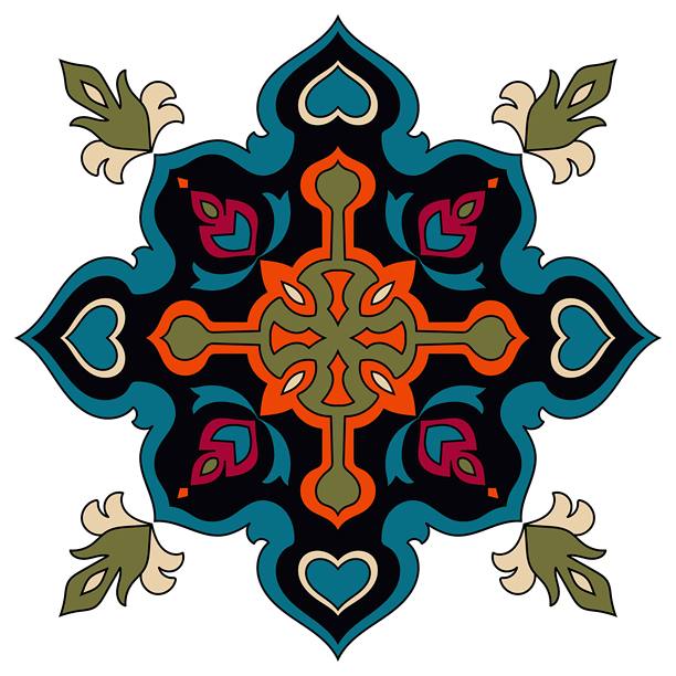 简单抽象的曼陀罗花图案，用于装饰衣服图片下载