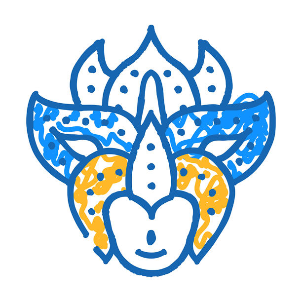 节日面具图标涂鸦插图图片下载