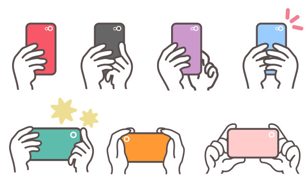 用智能手机拍摄的插图集图片下载