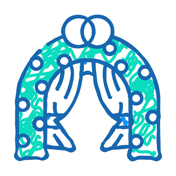 婚礼活动图标涂鸦插图图片下载